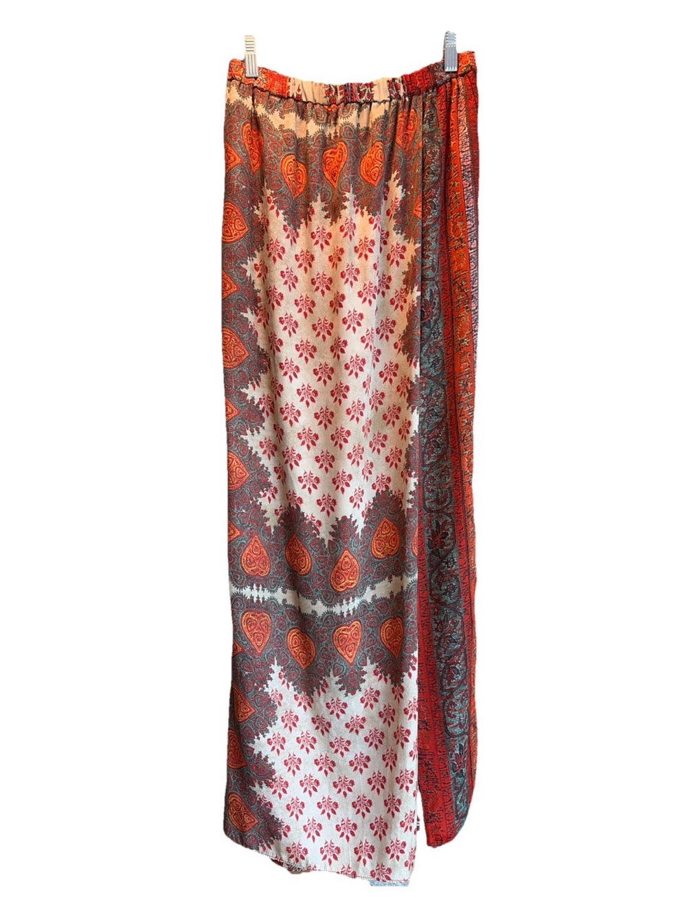 Zara Bohemian Paisley Pareo Flowy Wide Leg Pants Size Small